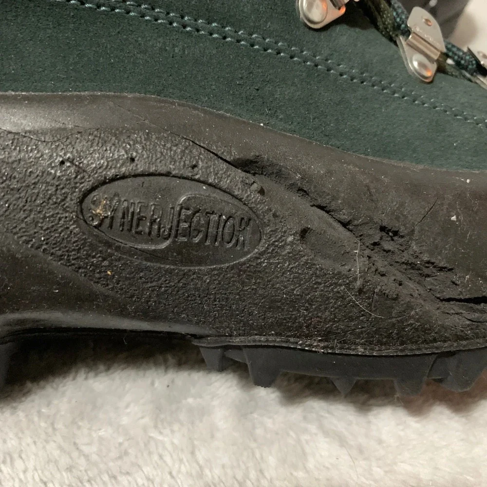 Asolo‎ Globaline Meridian Mens Hiking Boots Green Suede 10.5 Vintage Gorpcore